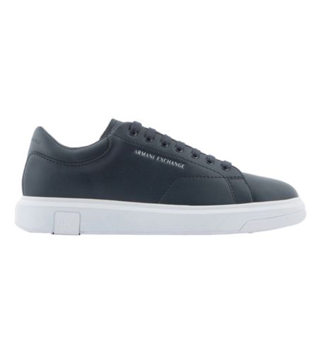 XUX123XV53400285 Action Leather Sneakers (45), Cuir, Plat, Lacets, Casuel, Marine - Armani Exchange - Modalova