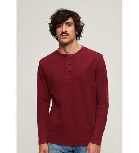 M6010776A T-shirt à manches longues et collier de boulanger, marron (XXL), Casuel, Grenat, Coton, Manche longue - Superdry - Modalova