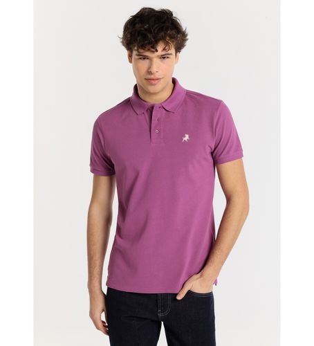 Polo à manches courtes avec logo lilas brodé (S), Casuel, Violet, Coton, Manche courte - Lois Jeans - Modalova