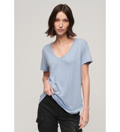 W1011181A T-shirt flammé avec col en V brodé (XS), Casuel, Coton, Manche courte - Superdry - Modalova