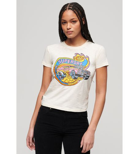 W1011407A T-shirt moulant avec graphisme néon, moteur cassé (S), Casuel, Coton, Manche courte - Superdry - Modalova