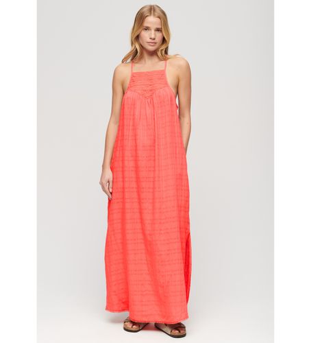 W8011672A Robe de plage longue encolure licou corail (S), Casuel, Viscose, Sans manches / bretelles - Superdry - Modalova