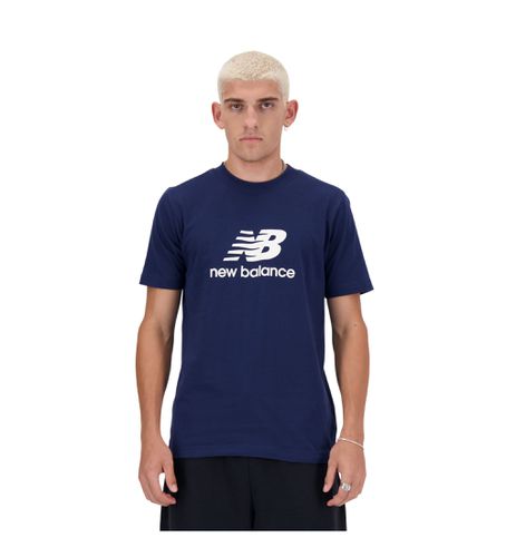 MT41502 T-shirt Sport Essentials Logo (XXL), Casuel, Coton, Manche courte, Marine - New Balance - Modalova