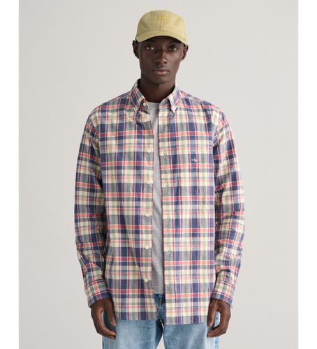 Chemise à carreaux à coupe régulière, (L), Casuel, Coton, Manche longue - Gant - Modalova