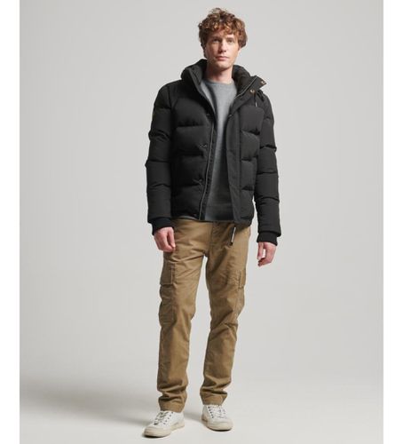 M5011743A Everest Hooded Quilted Jacket (Veste matelassée à capuche) (S), Noir, Casuel, Polyester, Manche longue - Superdry - Modalova