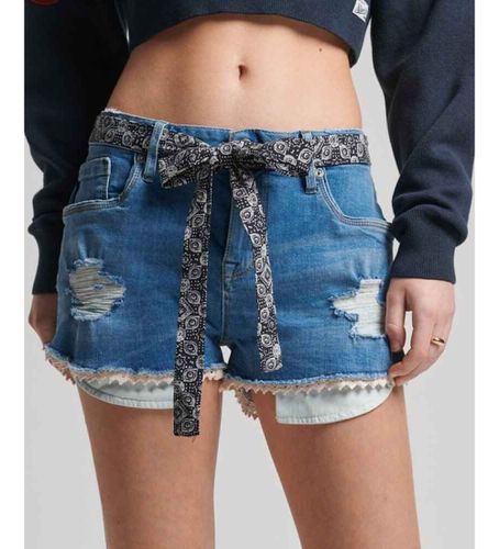 W7110252A Short Lace Hot (26), Bleu, Casuel, Coton, Denim - Superdry - Modalova