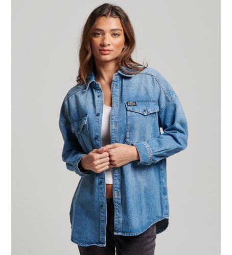 W4010397A Veste en jean surdimensionnée bleue (XXS), Casuel, Coton - Superdry - Modalova