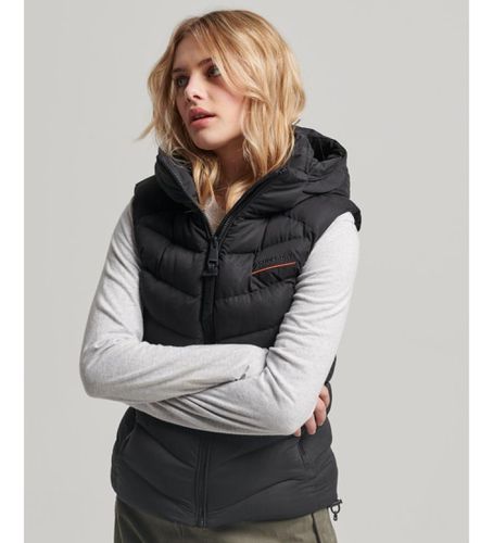 W5011560A Gilet matelassé en microfibre avec capuche (XXS), Casuel, Polister recyclé, Durable - Superdry - Modalova