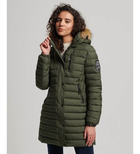 W5011564A Manteau à capuche matelassé mi-long Fuji (XXS), Casuel, Durable, Nylon recyclé - Superdry - Modalova