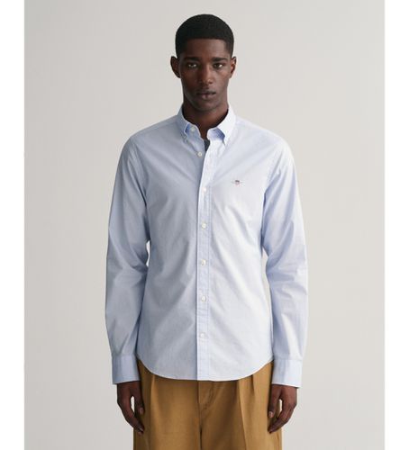 Chemise slim en popeline bleue (S), Casuel, Coton, Classique, Manche longue - Gant - Modalova