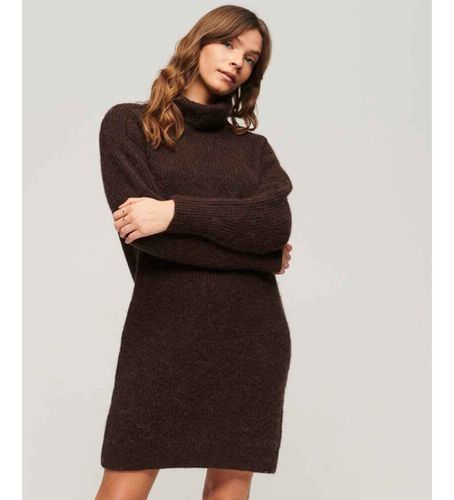 W8011684A Robe en tricot à col roulé (XS), Marron, Casuel, Polyester, Manche longue - Superdry - Modalova