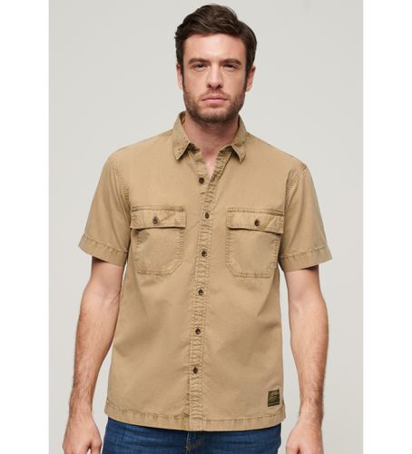 M4010791A Chemise militaire marron à manches courtes (S), Casuel, Coton, Manche courte - Superdry - Modalova