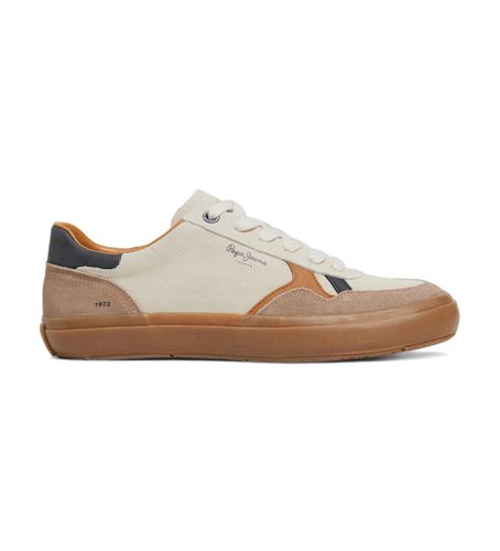 PMS31053 Travis Retro Leather Sneakers (41), Cuir, Blanc, Plat, Lacets, Casuel - Pepe Jeans - Modalova