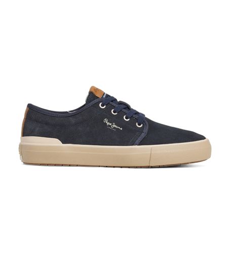 PMS31071 Ben Low Leather Sneakers (40), Cuir, Plat, Lacets, Casuel, Marine - Pepe Jeans - Modalova