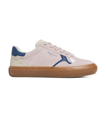 PLS31586 Travis Retro Leather Sneakers (36), Cuir, Plat, Lacets, Casuel, Rose - Pepe Jeans - Modalova