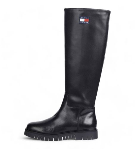 EN0EN02627 Bottes à tige noire (37), Cuir, Plat, 1 à 3 cm, Fermeture éclair, Casuel - Tommy Jeans - Modalova