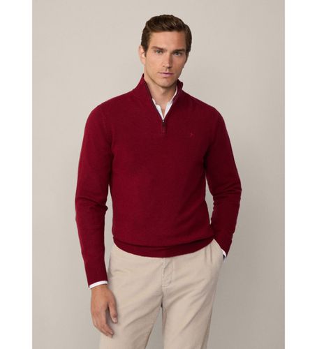 HM703239 Pull-over zippé marron (XXL), Casuel, Grenat, Laine, Manche longue - Hackett London - Modalova