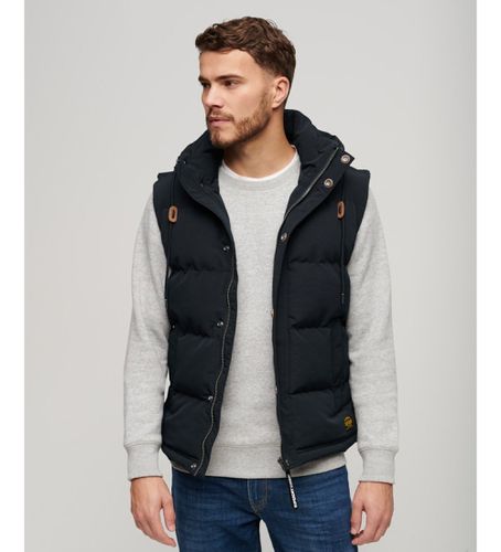 M5011708A Gilet matelassé à capuche Everest (M), Casuel, Polyester, Marine - Superdry - Modalova