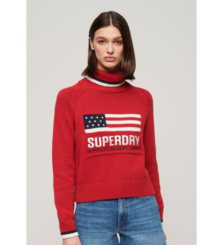 W6110538A Pull américain en tricot avec col rabattu (XS), Casuel, Coton, Manche longue - Superdry - Modalova