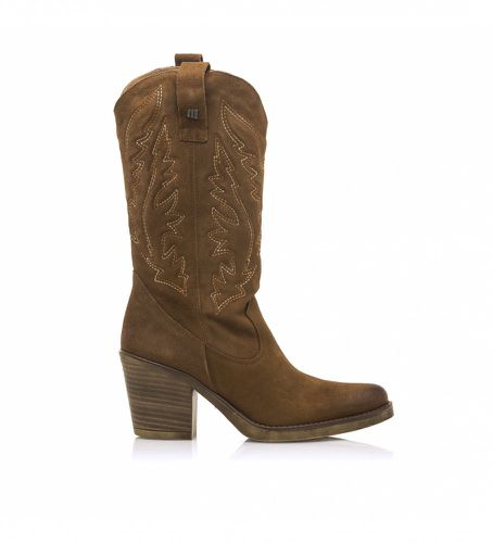 Bottes en cuir de cow-boy marron - Hauteur du talon 7cm (37), 5 à 8 cm, Aucun, Casuel - MTNG - Modalova