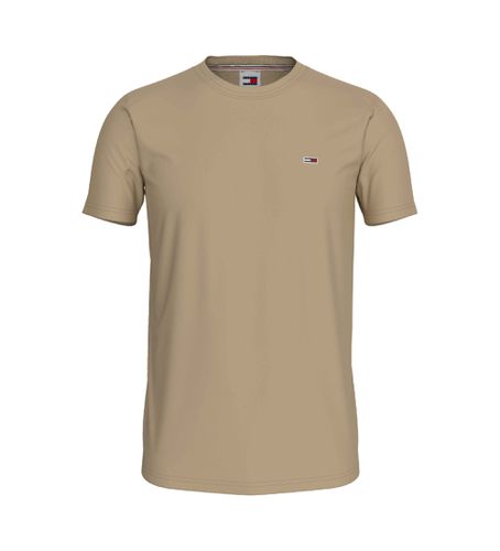 DM0DM04411 T-shirt slim (S), Casuel, Coton, Manche courte, Taupe, Durable - Tommy Jeans - Modalova