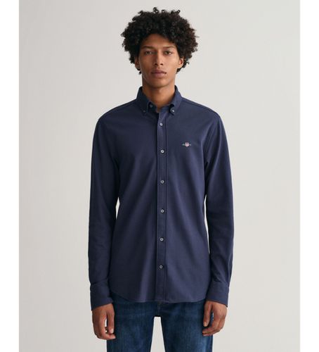 Chemise Regular Fit Piqué (M), Casuel, Coton, Manche longue, Marine - Gant - Modalova