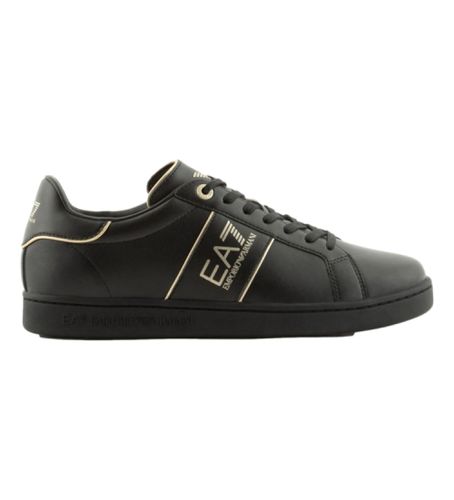 Unisex. X8X102_XK346 Classic Logo Leather Sneakers (44), Cuir, Noir, Plat, Lacets, Casuel - EA7 - Modalova