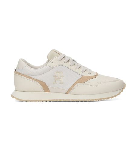 FM0FM04887 TH Monogram Leather Sneakers (40), Cuir, Blanc, Plat, Lacets, Casuel - Tommy Hilfiger - Modalova