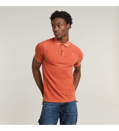 D11595-D756-G705 Polo Dunda Overdyed Slim (S), Casuel, Orange, Coton, Manche courte, Le coton biologique, Durable - G-Star - Modalova