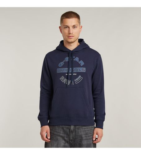 D26367-D991-6067 Originals Logo Hoodie (M), Casuel, Coton, Durable, Marine - G-Star - Modalova