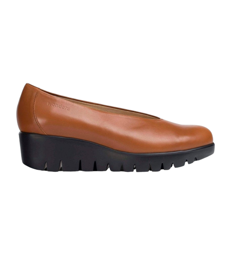 C-33100_2525_2725 Fly Mocassins en cuir marron (37), 3 à 5 cm, Aucun, Casuel - Wonders - Modalova