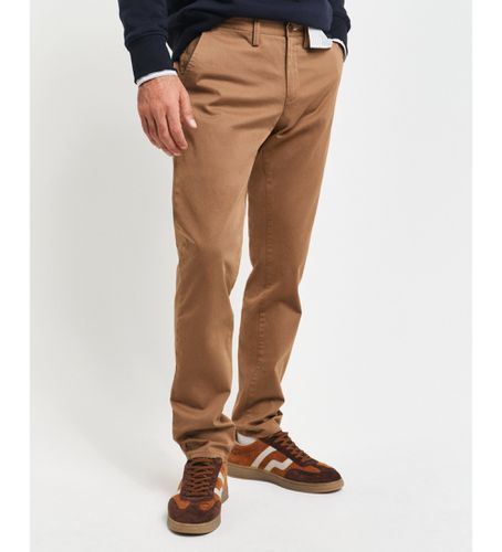 Pantalon chino slim en sergé marron (31/34), Casuel, Coton - Gant - Modalova