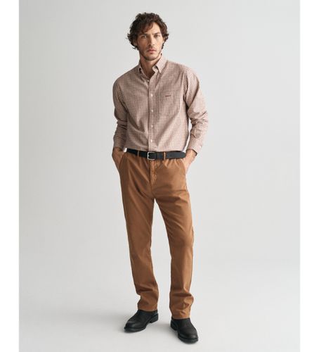 Pantalon chino slim structuré avec laçage texturé marron (30), Casuel, Coton - Gant - Modalova