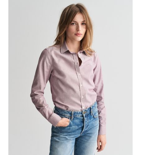 Oxford Slim Fit Stretch Stretch Shirt (32), Casuel, Rose, Coton, Manche longue - Gant - Modalova