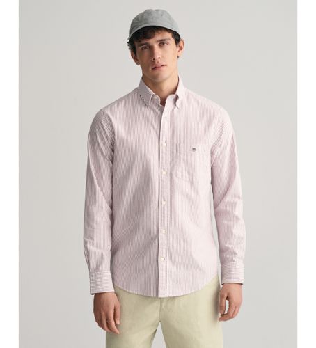 Chemise Oxford à coupe régulière, rayures fines roses (L), Casuel, Coton, Manche longue - Gant - Modalova