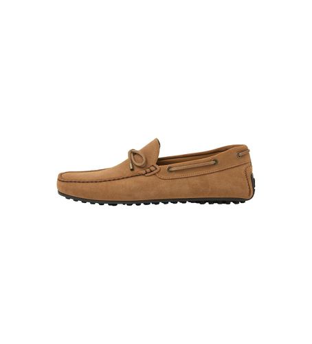 HMS21263 Chauffeur Mocassins en cuir marron (45), Plat, Velcro, Casuel - Hackett London - Modalova