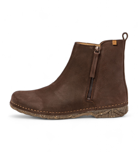 Bottines en cuir marron N5472 (41), Plat, Fermeture éclair, Casuel - El Naturalista - Modalova