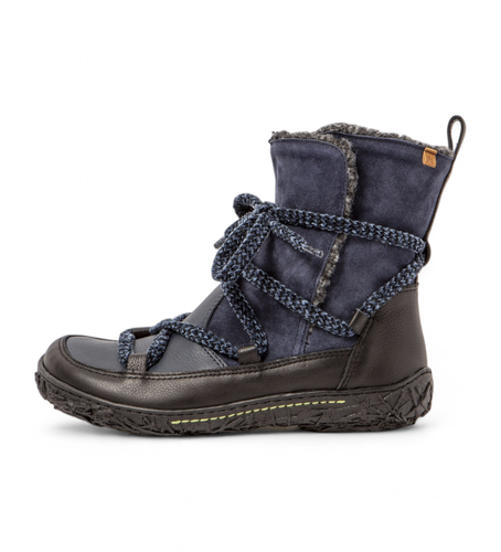 NS005_001 Bottines en cuir N5455 (36), Plat, Lacets, Casuel, Marine - El Naturalista - Modalova