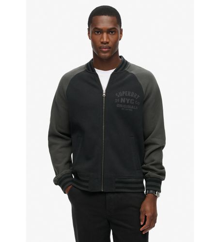 M2013778A College graphic knitted bomber jacket (L), Noir, Casuel, Coton - Superdry - Modalova