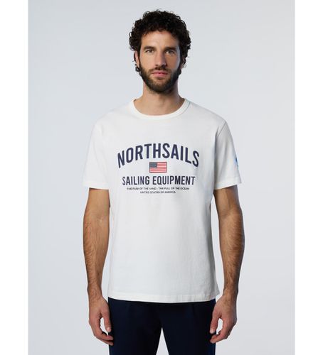 T-shirt avec impression (XS), Casuel, Sport, Multisport, Manche courte, Le coton biologique, Durable - North Sails - Modalova