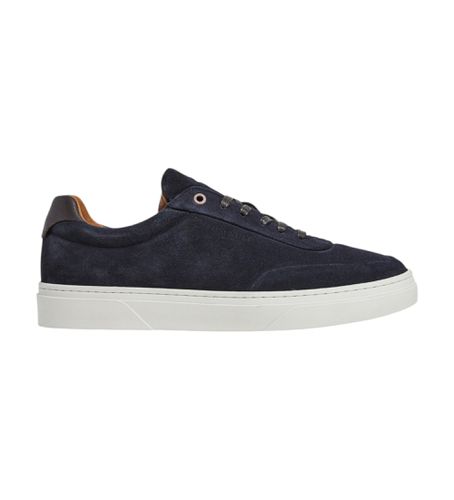 HMS21416 Sneakers en cuir Hackney Earth (40), Plat, Lacets, Casuel, Marine - Hackett London - Modalova