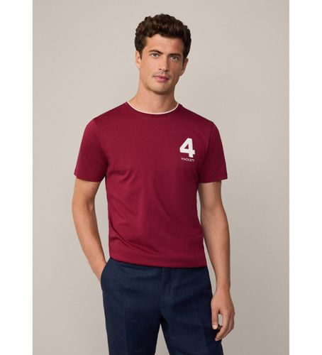 HM500848 T-shirt Heritage Number (XS), Casuel, Grenat, Coton, Manche courte - Hackett London - Modalova