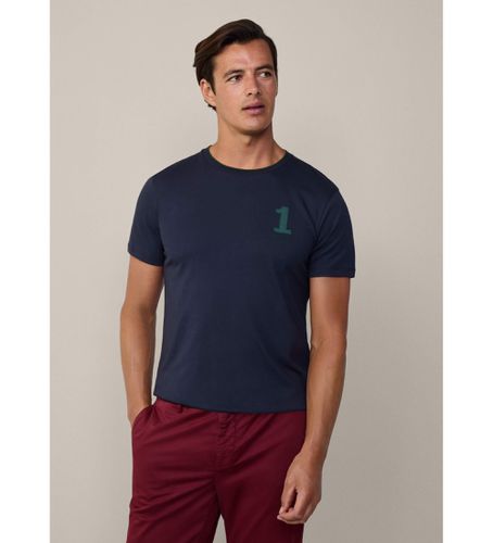 HM500848 T-shirt Heritage Number (XS), Casuel, Coton, Manche courte, Marine - Hackett London - Modalova