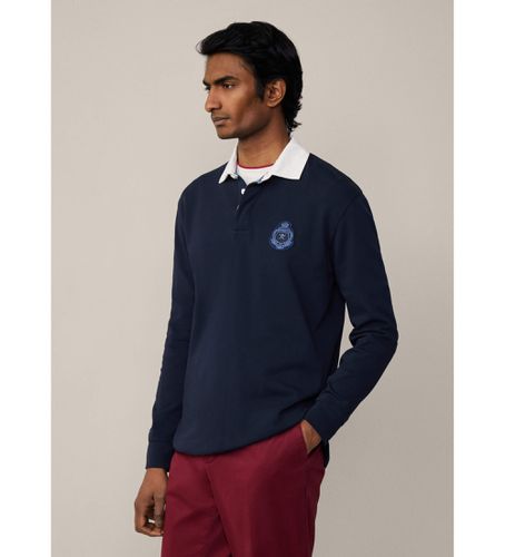 HM570837 Polo Heritage (M), Casuel, Coton, Manche longue, Marine - Hackett London - Modalova