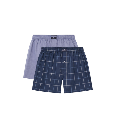 HMU10697 Lot de 2 caleçons Boxer à carreaux , (M), Homewear, Coton - Hackett London - Modalova