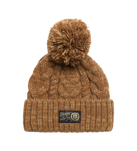 Unisex. Y9010189A Bonnet en tricot tressé (OSFA), Marron, Casuel, Acrylique - Superdry - Modalova