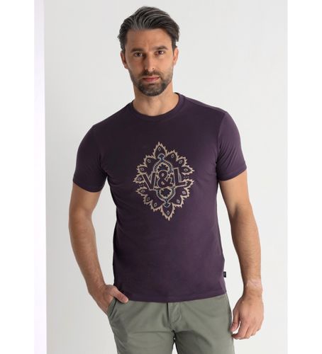 T-shirt à manches courtes paisley lilas (S), Casuel, Violet, Coton, Manche courte - Victorio & Lucchino, V&L - Modalova