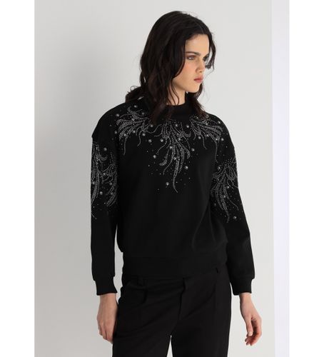 Sweat en tissu éponge avec strass noirs (XS), Casuel, Coton, Manche longue - Victorio & Lucchino, V&L - Modalova