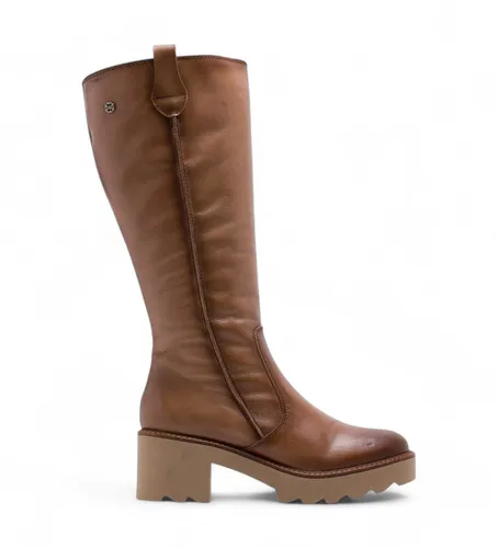 Bottes en cuir Mayra marron (39), 5 à 8 cm, Fermeture éclair, Casuel - Porronet - Modalova