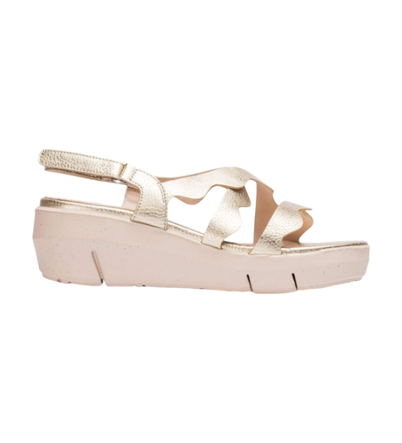 D-8280_5432_7285 Sandales en cuir Golden Colorado (37), Doré, 3 à 5 cm, Velcro, Casuel, Fête - Wonders - Modalova